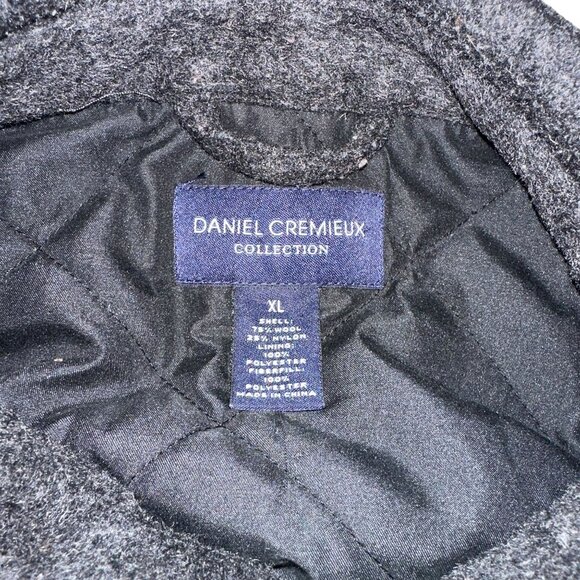 Daniel Cremieux Collection Wool Coat Mens XL Gray Pockets Lined Insulation - Picture 9 of 10